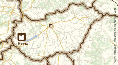 Landkarte Heviz in Ungarn